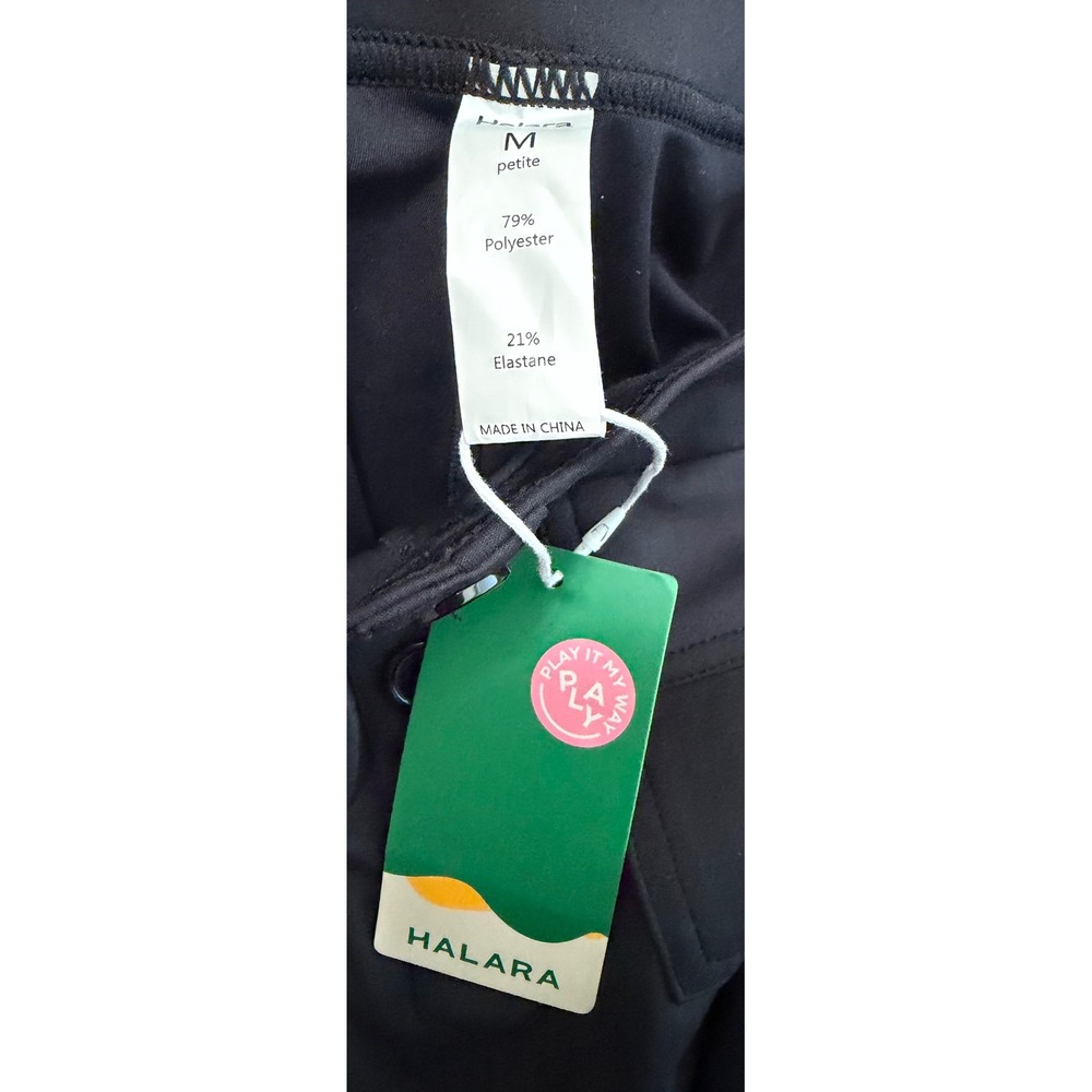 NWT Women's HALARA Black Stretch High Waisted Pockets Workwear Casual M Petite - Picture 6 of 6